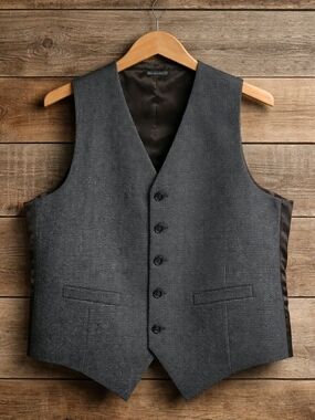 VTG NWT Scott Brown Tweed Luxury 100% Worsted Wool Vest  44R XL  Made In USA